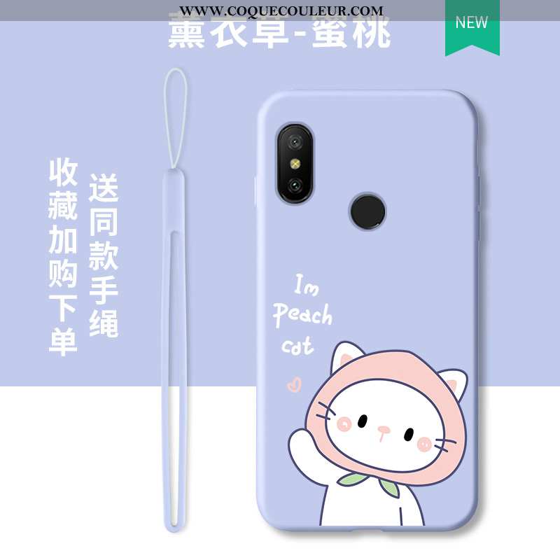 Housse Xiaomi Mi A2 Lite Tendance Coque Dessin Animé, Étui Xiaomi Mi A2 Lite Fluide Doux Petit Bleu