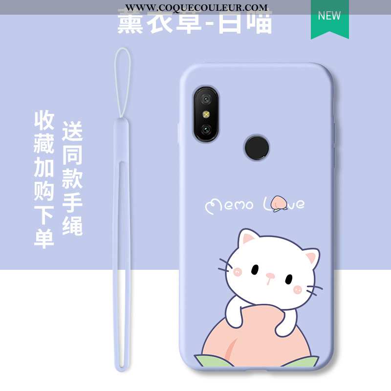 Housse Xiaomi Mi A2 Lite Tendance Coque Dessin Animé, Étui Xiaomi Mi A2 Lite Fluide Doux Petit Bleu