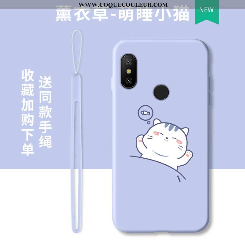 Housse Xiaomi Mi A2 Lite Tendance Coque Dessin Animé, Étui Xiaomi Mi A2 Lite Fluide Doux Petit Bleu