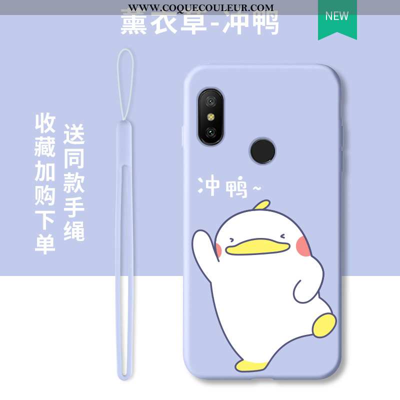 Housse Xiaomi Mi A2 Lite Tendance Coque Dessin Animé, Étui Xiaomi Mi A2 Lite Fluide Doux Petit Bleu