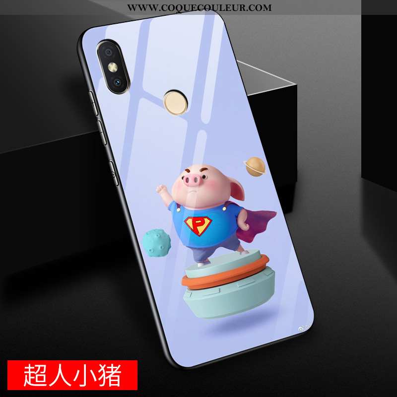 Coque Xiaomi Mi A2 Lite Charmant Bleu Tout Compris, Housse Xiaomi Mi A2 Lite Mode Verre