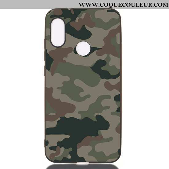 Coque Xiaomi Mi A2 Lite Dessin Animé Noir Délavé En Daim, Housse Xiaomi Mi A2 Lite Fluide Doux Tout 