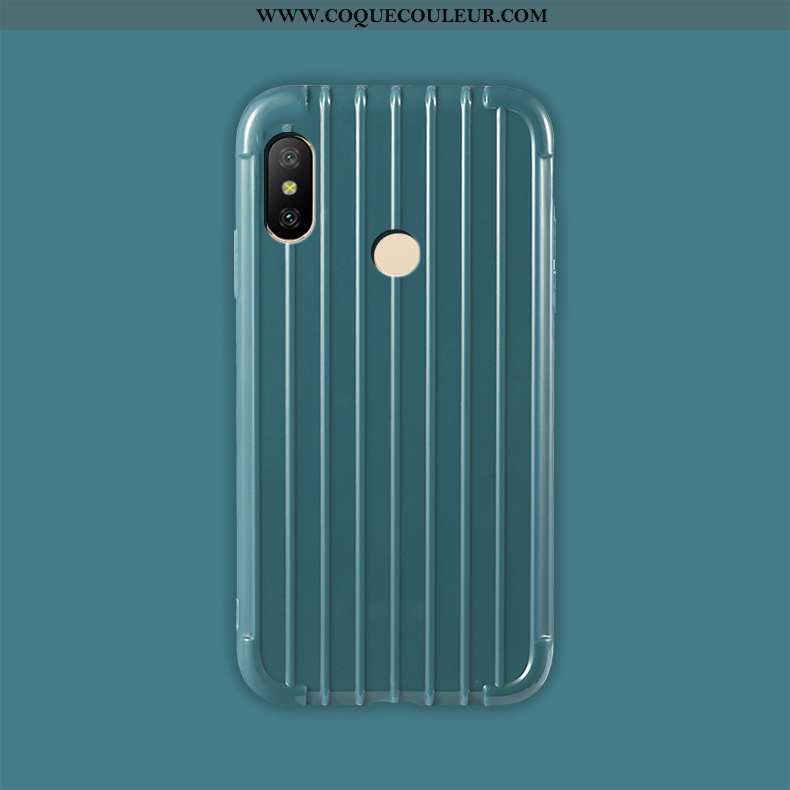 Étui Xiaomi Mi A2 Lite Fluide Doux Coque Bleu, Xiaomi Mi A2 Lite Silicone Protection Bleu