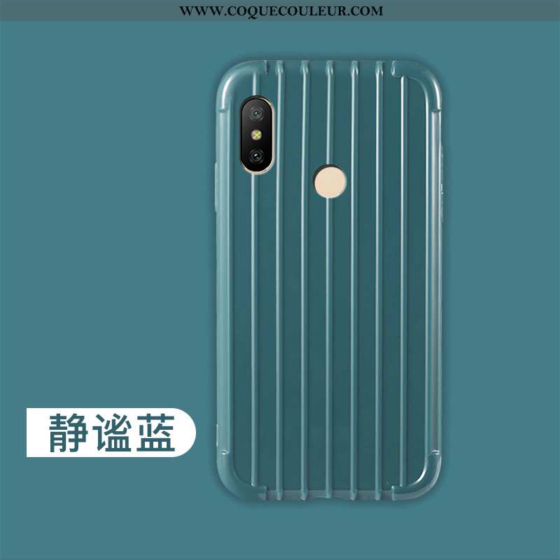 Étui Xiaomi Mi A2 Lite Fluide Doux Coque Bleu, Xiaomi Mi A2 Lite Silicone Protection Bleu