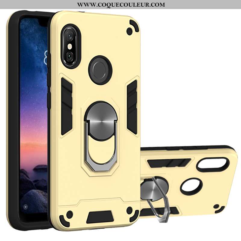 Housse Xiaomi Mi A2 Lite Protection Support Jaune, Étui Xiaomi Mi A2 Lite Coque Antidérapant Jaune