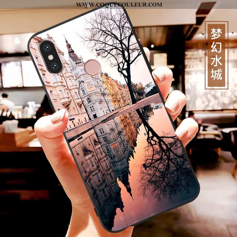 Étui Xiaomi Mi A2 Lite Fluide Doux Coque Multicolore, Xiaomi Mi A2 Lite Dessin Animé Téléphone Porta