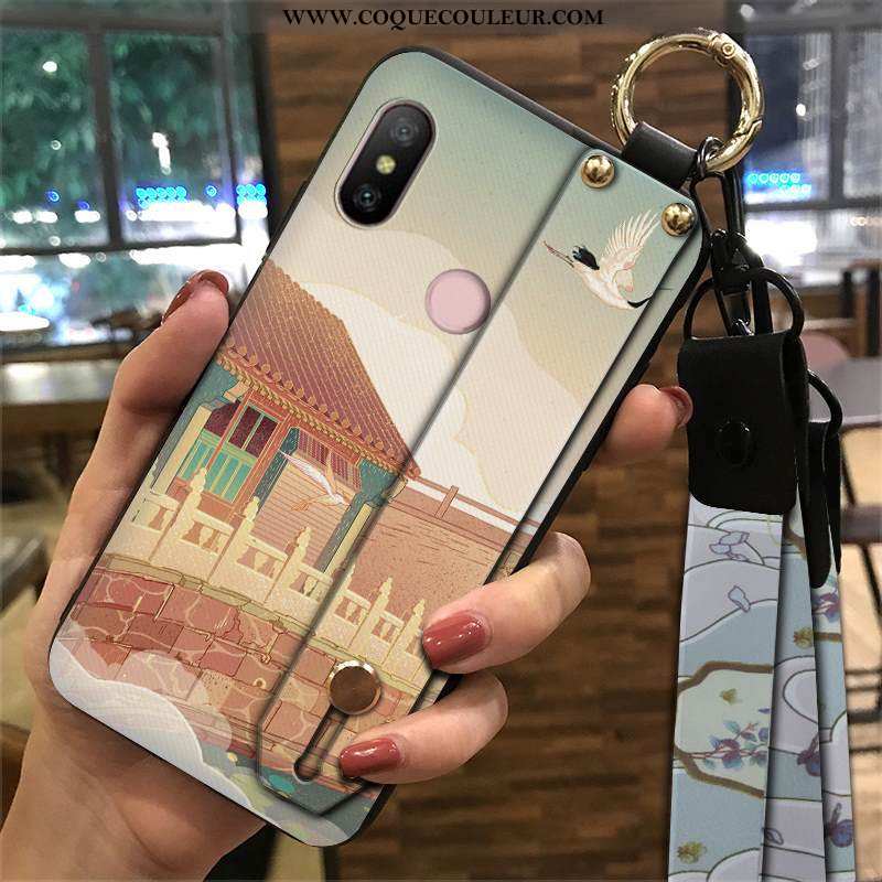 Housse Xiaomi Mi A2 Lite Ornements Suspendus Style Chinois Vent, Étui Xiaomi Mi A2 Lite Fluide Doux 