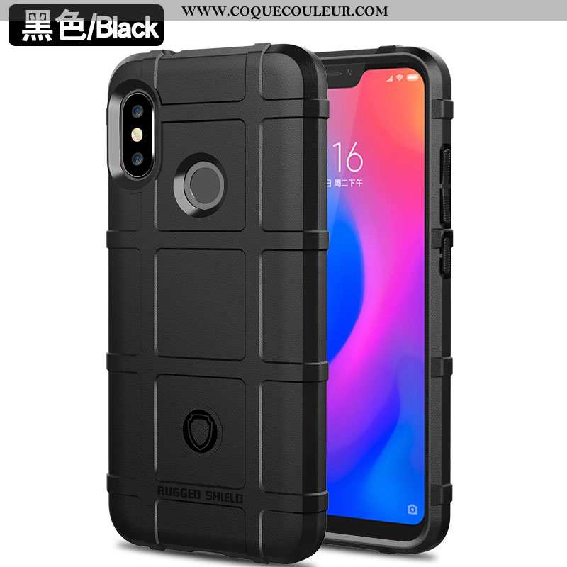 Housse Xiaomi Mi A2 Lite Protection Tendance Petit, Étui Xiaomi Mi A2 Lite Luxe Créatif Marron