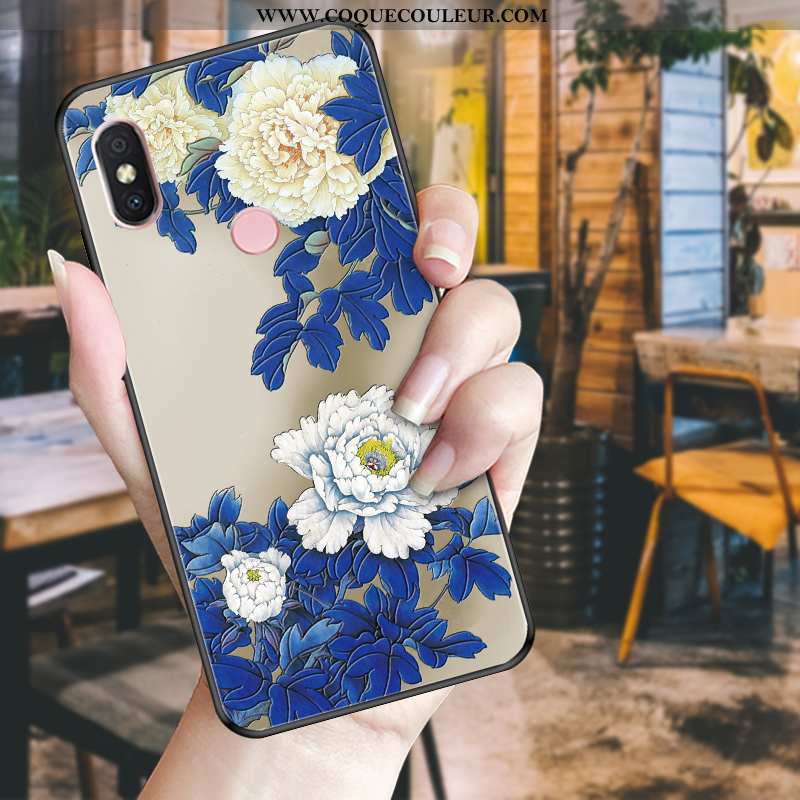 Coque Xiaomi Mi A2 Lite Tendance Incassable Vintage, Housse Xiaomi Mi A2 Lite Fluide Doux Créatif Bl