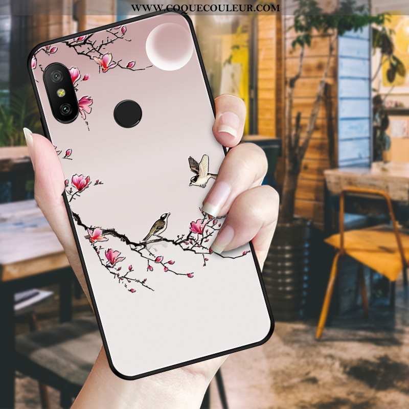 Coque Xiaomi Mi A2 Lite Tendance Incassable Vintage, Housse Xiaomi Mi A2 Lite Fluide Doux Créatif Bl