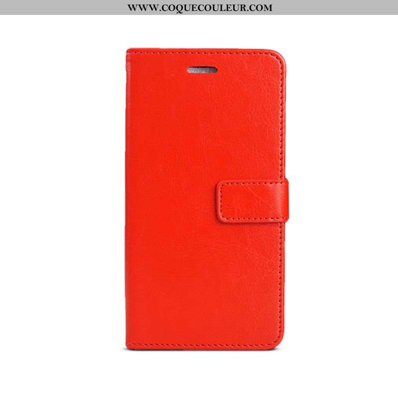 Housse Xiaomi Mi A2 Personnalité Étui Rouge, Xiaomi Mi A2 Cuir Téléphone Portable Rouge