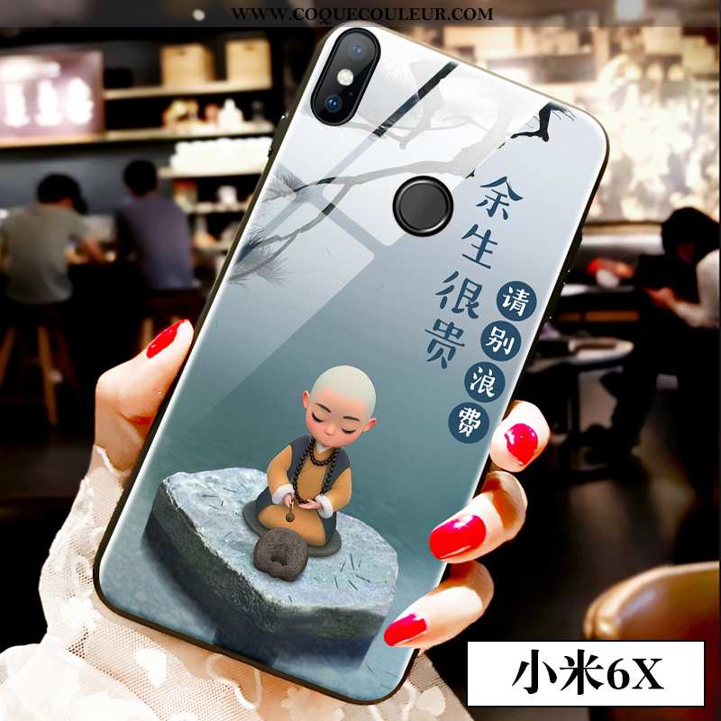 Étui Xiaomi Mi A2 Tendance Style Chinois Téléphone Portable, Coque Xiaomi Mi A2 Verre Tout Compris B