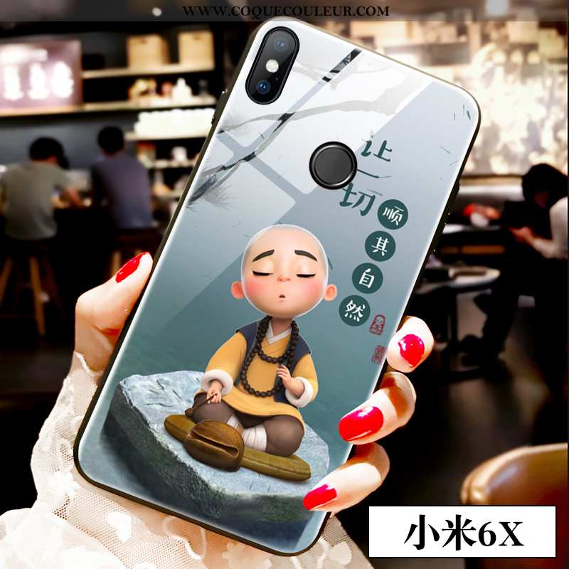 Étui Xiaomi Mi A2 Tendance Style Chinois Téléphone Portable, Coque Xiaomi Mi A2 Verre Tout Compris B