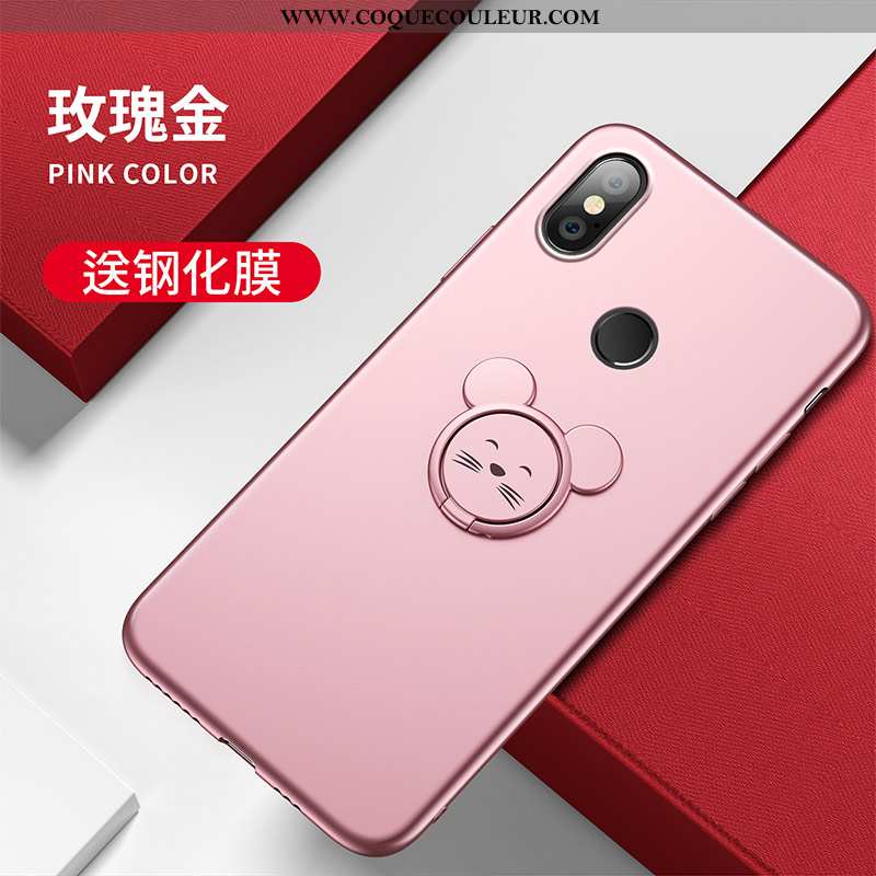 Coque Xiaomi Mi A2 Fluide Doux Rat Nouveau, Housse Xiaomi Mi A2 Silicone Charmant Rose