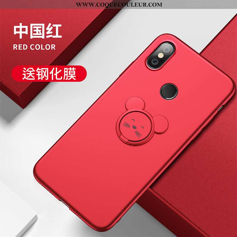 Coque Xiaomi Mi A2 Fluide Doux Rat Nouveau, Housse Xiaomi Mi A2 Silicone Charmant Rose