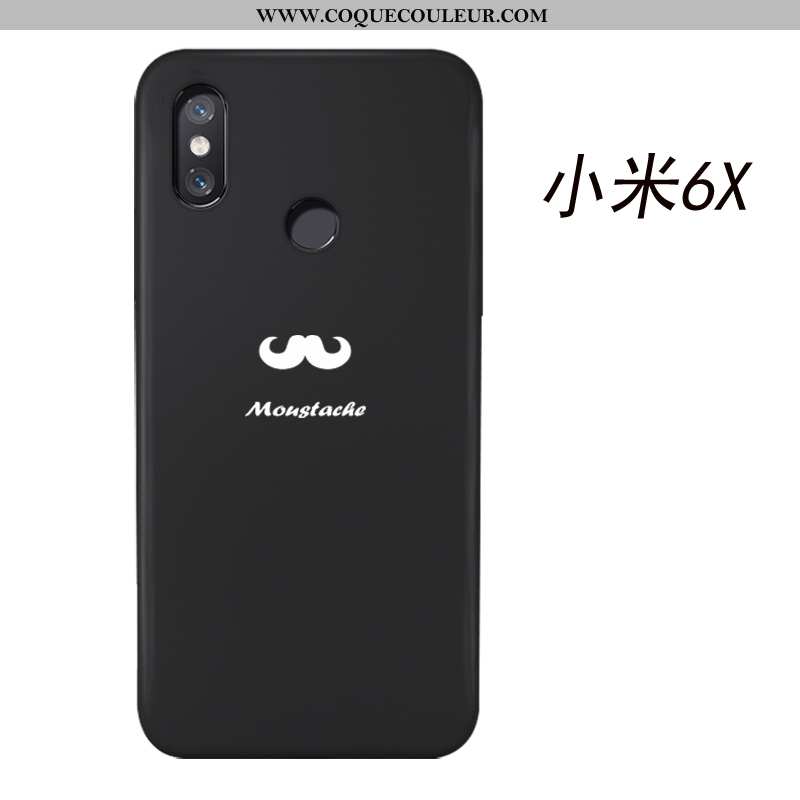 Coque Xiaomi Mi A2 Tendance Téléphone Portable, Housse Xiaomi Mi A2 Créatif Modèle Noir