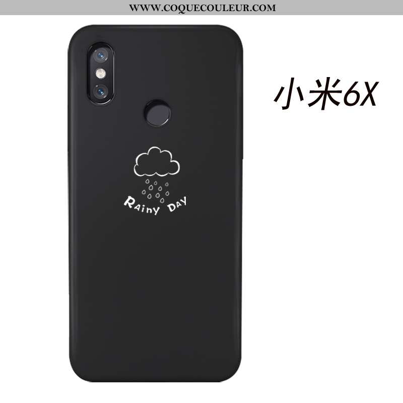 Coque Xiaomi Mi A2 Tendance Téléphone Portable, Housse Xiaomi Mi A2 Créatif Modèle Noir