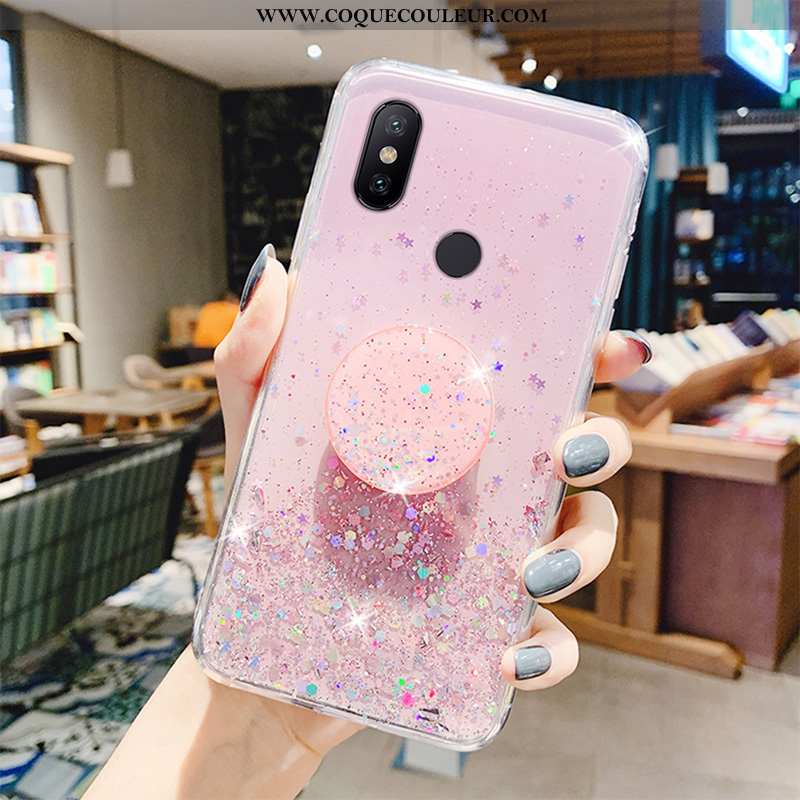 Coque Xiaomi Mi A2 Tendance Silicone Téléphone Portable, Housse Xiaomi Mi A2 Fluide Doux Étui Rose