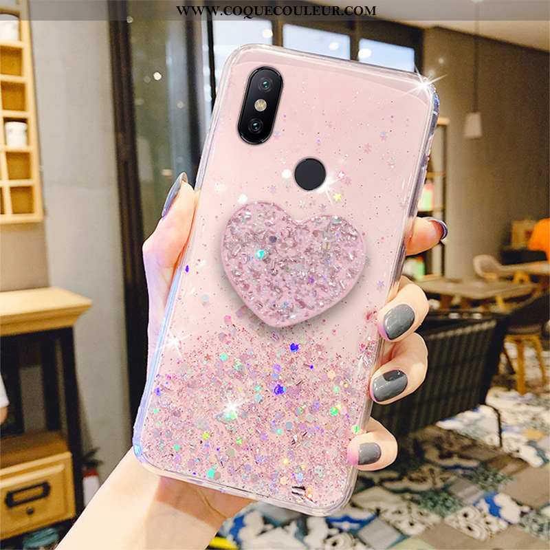 Coque Xiaomi Mi A2 Tendance Silicone Téléphone Portable, Housse Xiaomi Mi A2 Fluide Doux Étui Rose