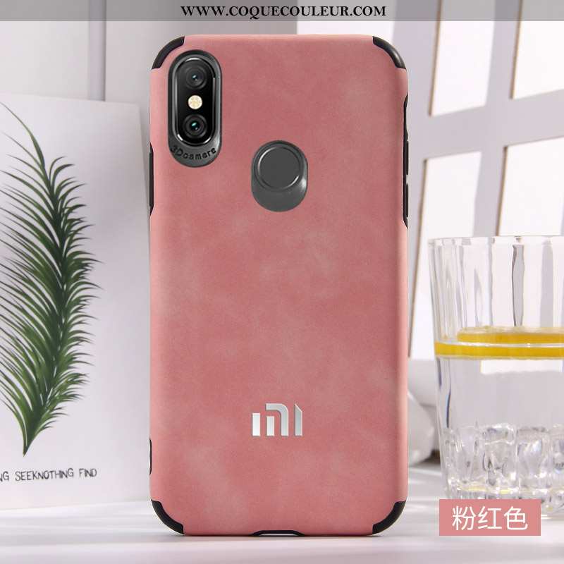 Étui Xiaomi Mi A2 Mode Tendance Nouveau, Coque Xiaomi Mi A2 Protection Téléphone Portable Rouge