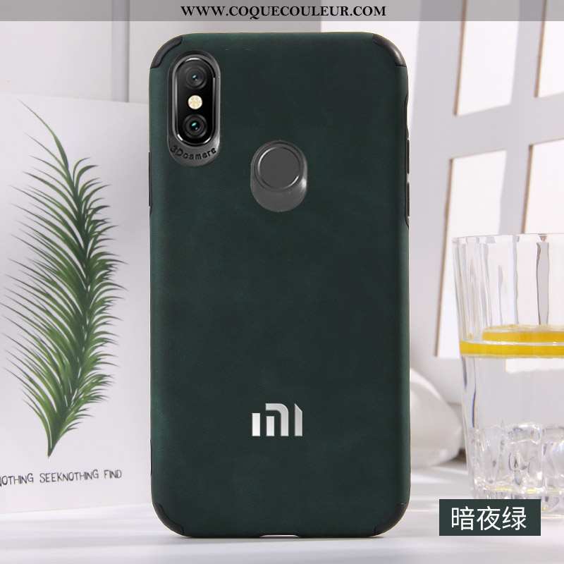 Étui Xiaomi Mi A2 Mode Tendance Nouveau, Coque Xiaomi Mi A2 Protection Téléphone Portable Rouge