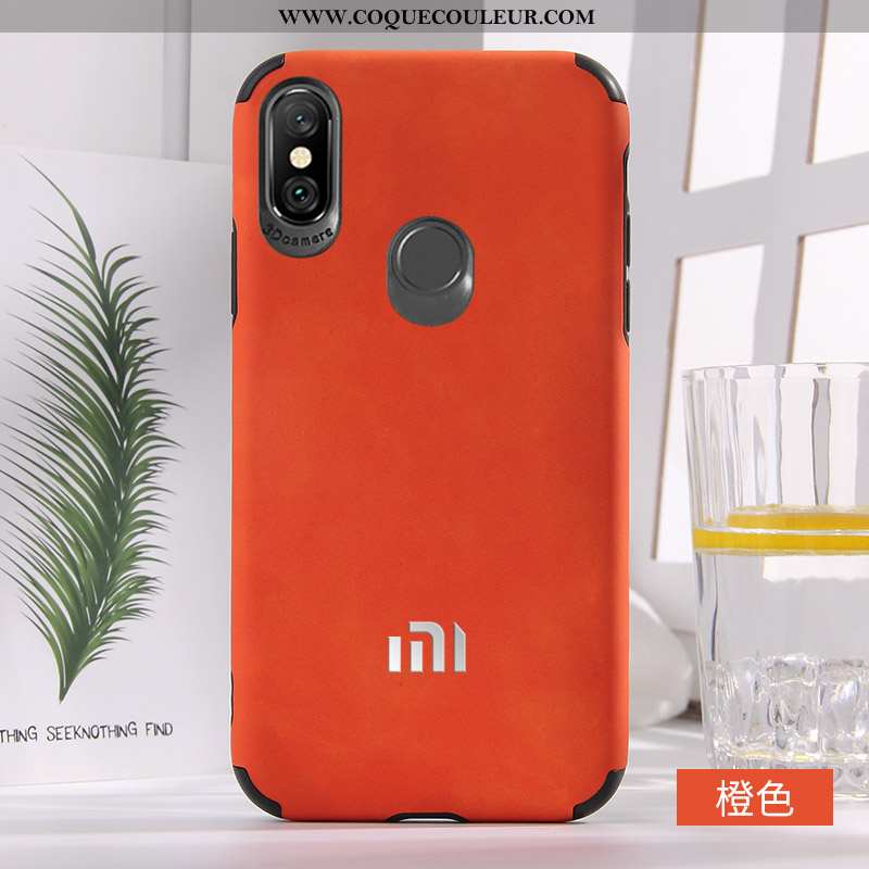 Étui Xiaomi Mi A2 Mode Tendance Nouveau, Coque Xiaomi Mi A2 Protection Téléphone Portable Rouge