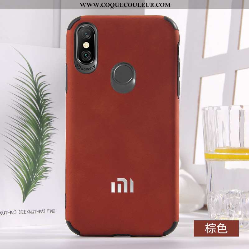 Étui Xiaomi Mi A2 Mode Tendance Nouveau, Coque Xiaomi Mi A2 Protection Téléphone Portable Rouge