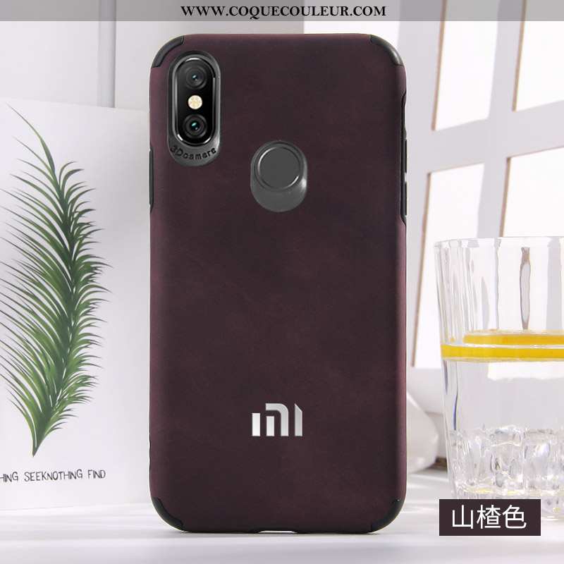 Étui Xiaomi Mi A2 Mode Tendance Nouveau, Coque Xiaomi Mi A2 Protection Téléphone Portable Rouge