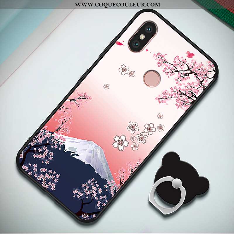 Housse Xiaomi Mi A2 Fluide Doux Protection Petit, Étui Xiaomi Mi A2 Silicone Tout Compris Rose