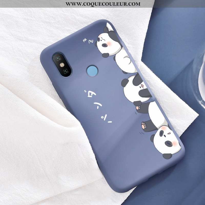 Coque Xiaomi Mi A2 Tendance Amoureux Petit, Housse Xiaomi Mi A2 Fluide Doux Silicone Bleu