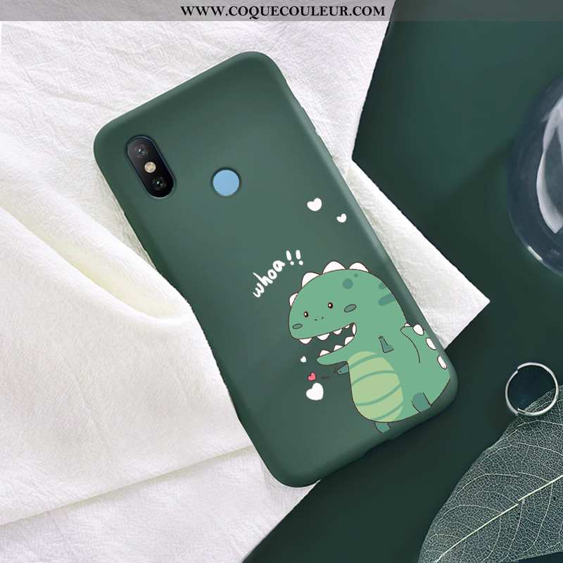 Coque Xiaomi Mi A2 Tendance Amoureux Petit, Housse Xiaomi Mi A2 Fluide Doux Silicone Bleu