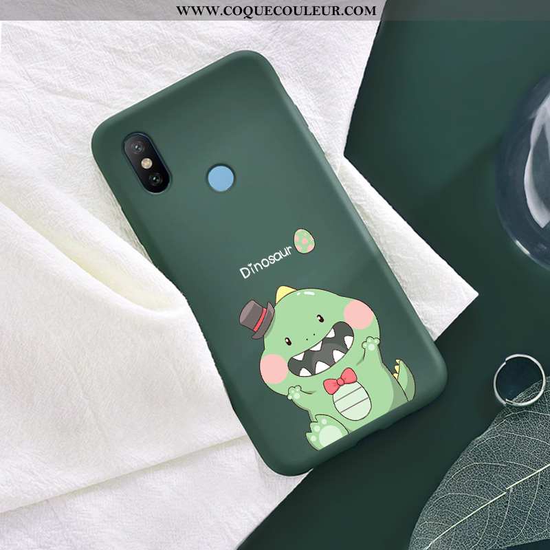 Coque Xiaomi Mi A2 Tendance Amoureux Petit, Housse Xiaomi Mi A2 Fluide Doux Silicone Bleu