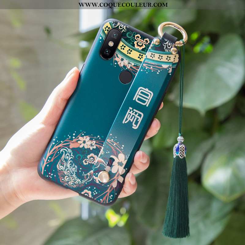 Housse Xiaomi Mi A2 Protection Net Rouge Bleu, Étui Xiaomi Mi A2 Personnalité Silicone Bleu