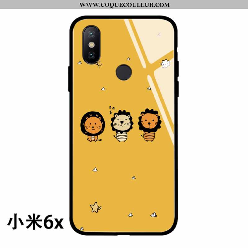 Coque Xiaomi Mi A2 Silicone Créatif, Housse Xiaomi Mi A2 Protection Tout Compris Jaune