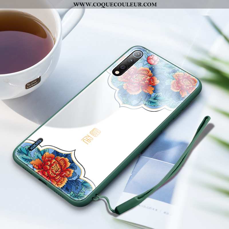 Housse Xiaomi Mi A3 Protection Petit Rouge, Étui Xiaomi Mi A3 Verre Ornements Suspendus Rouge