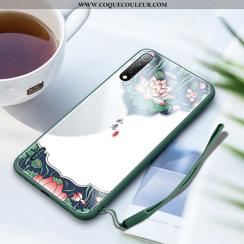 Housse Xiaomi Mi A3 Protection Petit Rouge, Étui Xiaomi Mi A3 Verre Ornements Suspendus Rouge