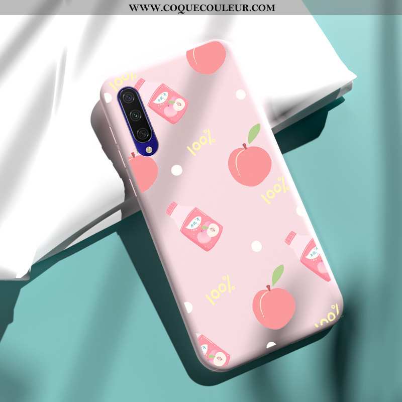 Housse Xiaomi Mi A3 Silicone Fluide Doux Téléphone Portable, Étui Xiaomi Mi A3 Protection Bleu