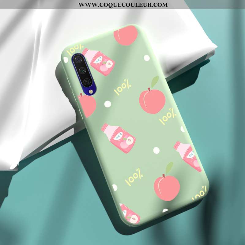 Housse Xiaomi Mi A3 Silicone Fluide Doux Téléphone Portable, Étui Xiaomi Mi A3 Protection Bleu