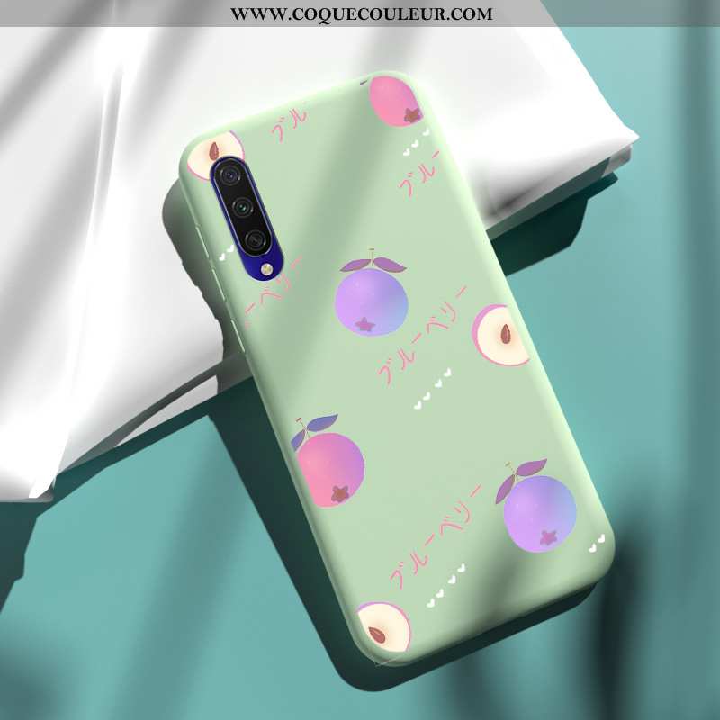 Housse Xiaomi Mi A3 Silicone Fluide Doux Téléphone Portable, Étui Xiaomi Mi A3 Protection Bleu