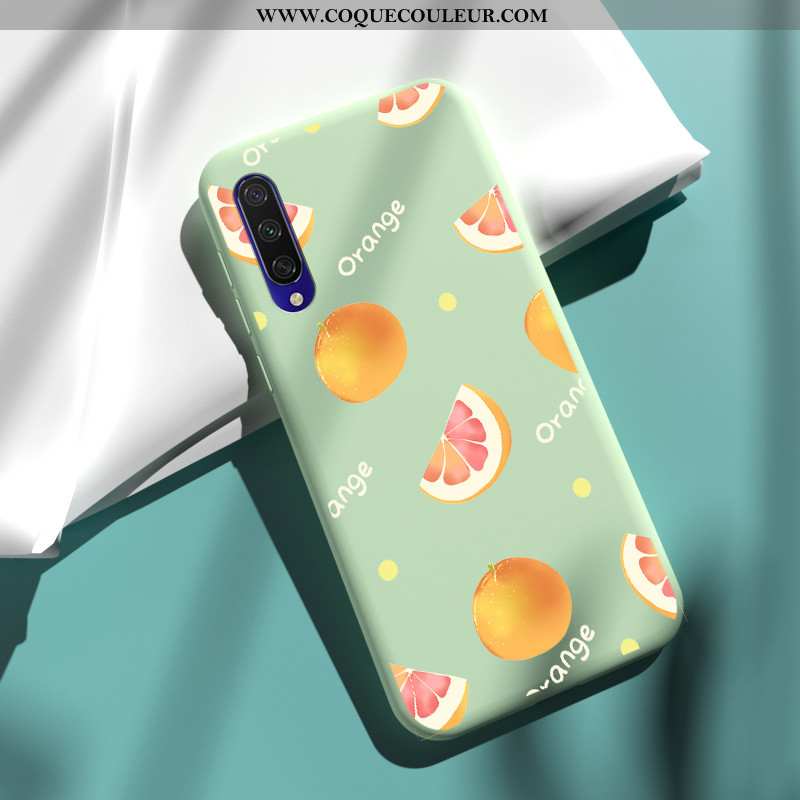 Housse Xiaomi Mi A3 Silicone Fluide Doux Téléphone Portable, Étui Xiaomi Mi A3 Protection Bleu