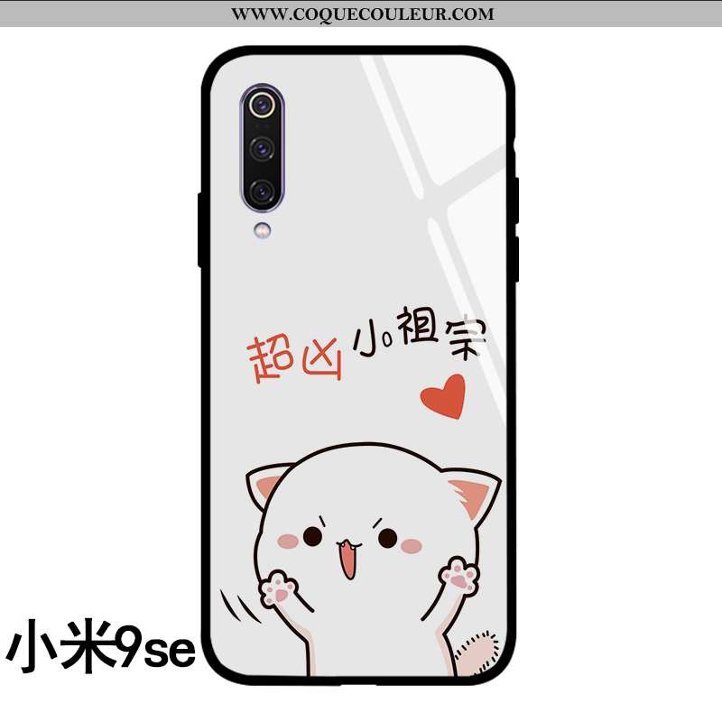 Coque Xiaomi Mi A3 Créatif Vent Nouveau, Housse Xiaomi Mi A3 Dessin Animé Amoureux Blanche