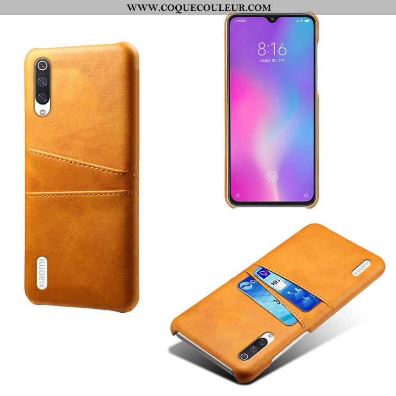 Housse Xiaomi Mi A3 Protection Carte Jaune, Étui Xiaomi Mi A3 Personnalité Vintage Jaune