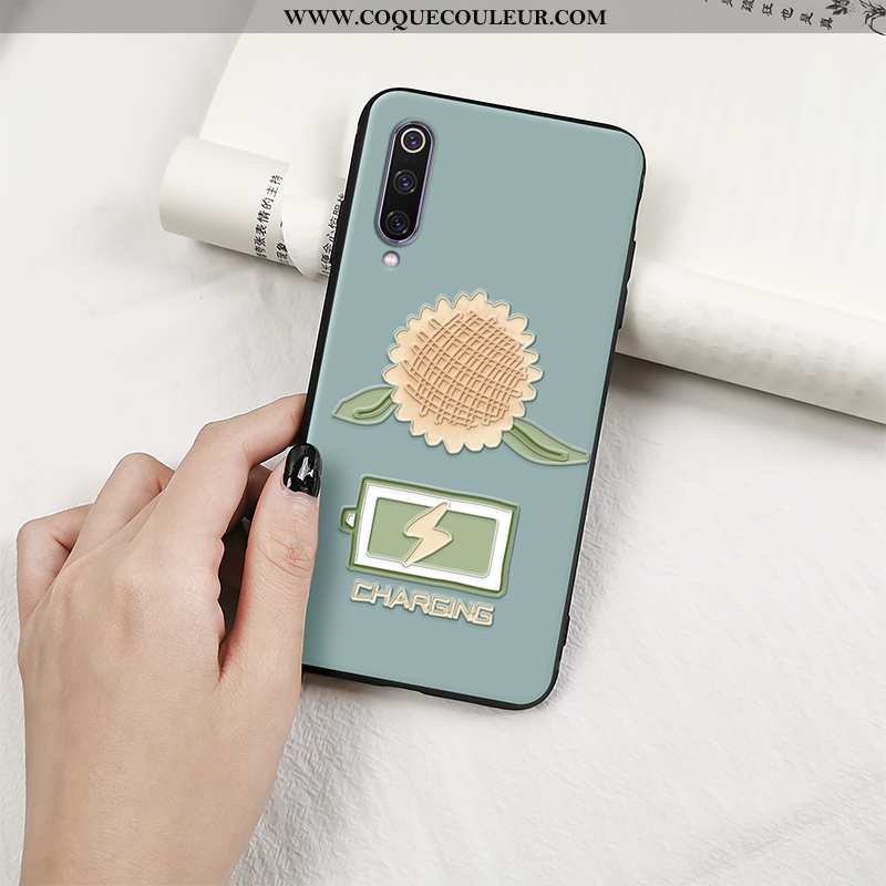 Housse Xiaomi Mi A3 Silicone Personnalisé Tournesol, Étui Xiaomi Mi A3 Protection Petit Bleu