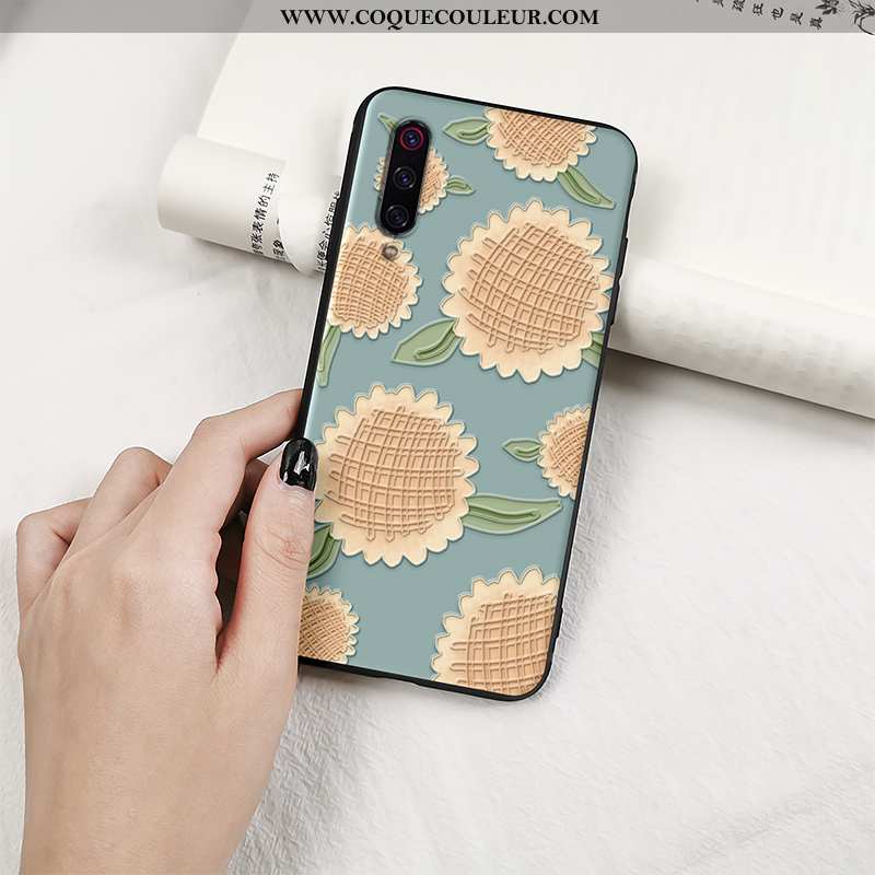 Housse Xiaomi Mi A3 Silicone Personnalisé Tournesol, Étui Xiaomi Mi A3 Protection Petit Bleu