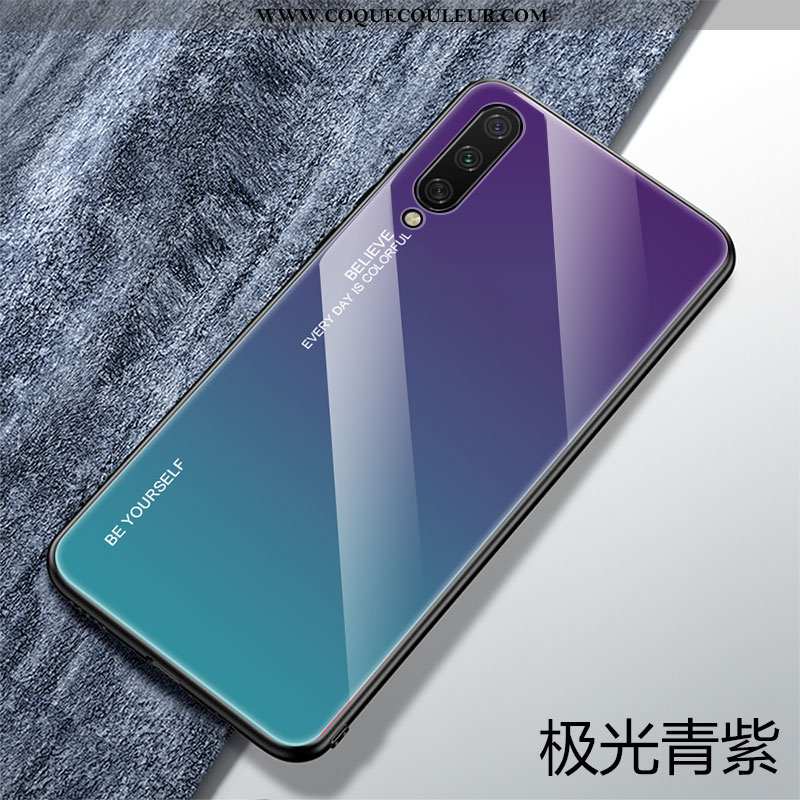 Coque Xiaomi Mi A3 Verre Ultra Petit, Housse Xiaomi Mi A3 Personnalité Créatif Violet