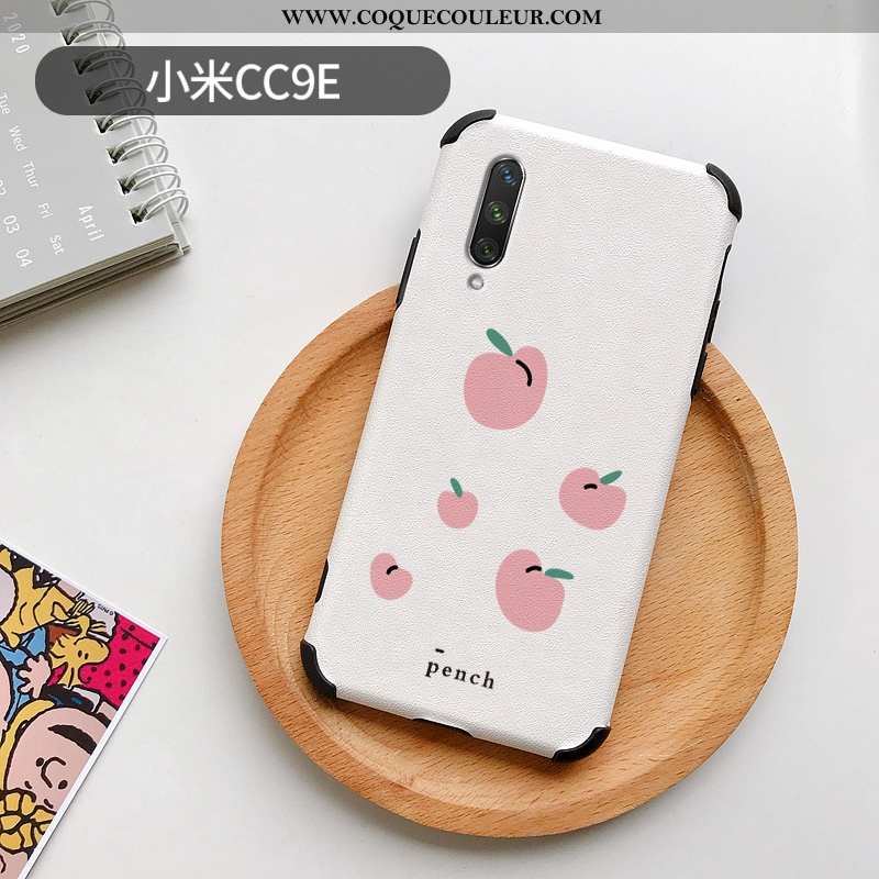 Étui Xiaomi Mi A3 Transparent Protection Incassable, Coque Xiaomi Mi A3 Personnalité Cuir Rose