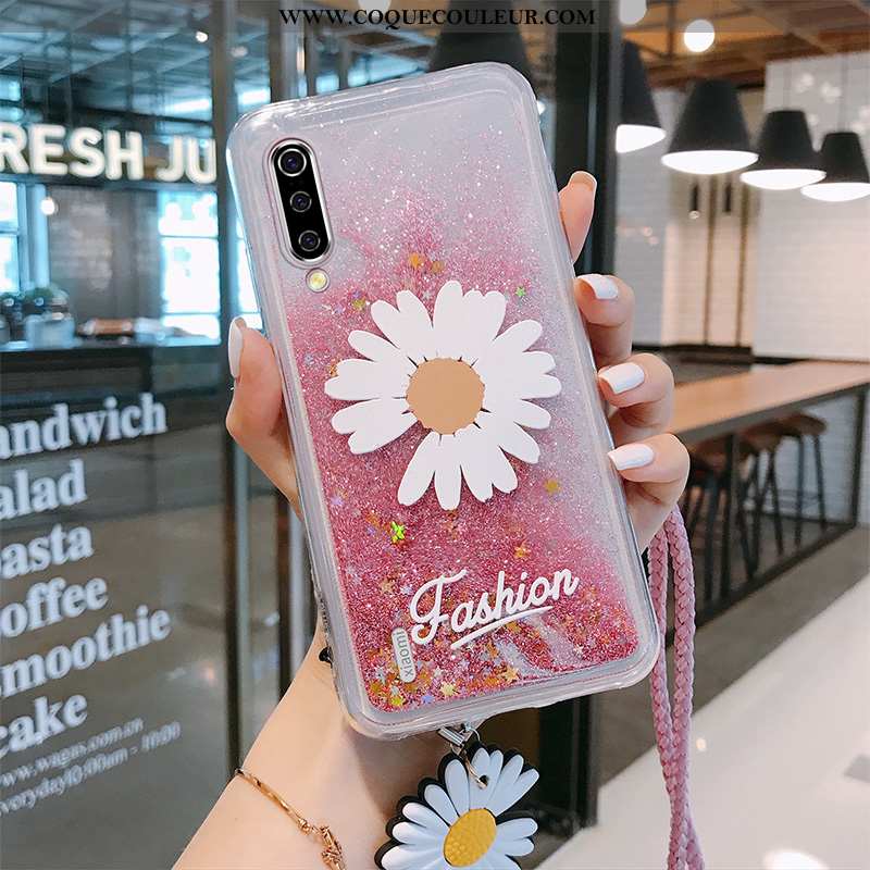 Coque Xiaomi Mi A3 Créatif Petit Ornements Suspendus, Housse Xiaomi Mi A3 Tendance Personnalité Rose