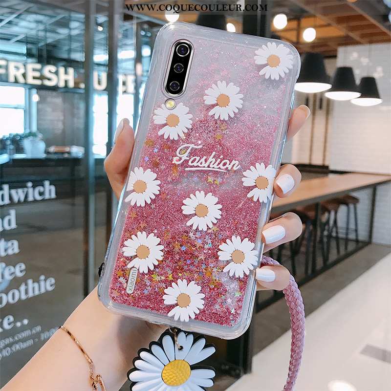 Coque Xiaomi Mi A3 Créatif Petit Ornements Suspendus, Housse Xiaomi Mi A3 Tendance Personnalité Rose