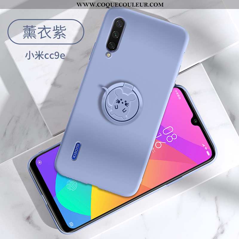 Coque Xiaomi Mi A3 Tendance Support, Housse Xiaomi Mi A3 Fluide Doux Petit Violet