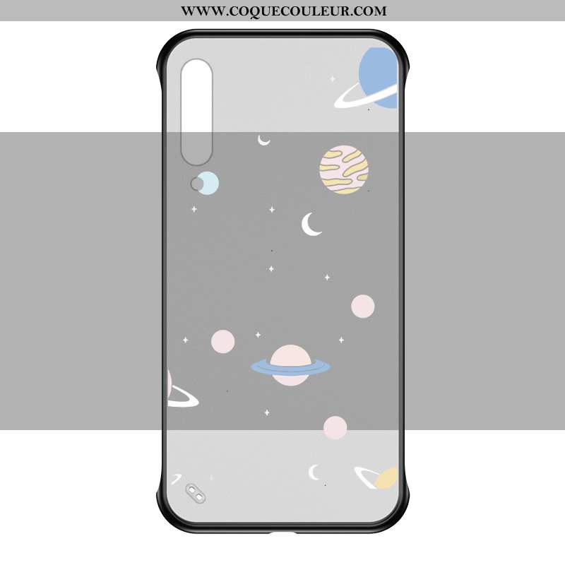 Coque Xiaomi Mi A3 Protection Dessin Animé Incassable, Housse Xiaomi Mi A3 Transparent Créatif Noir